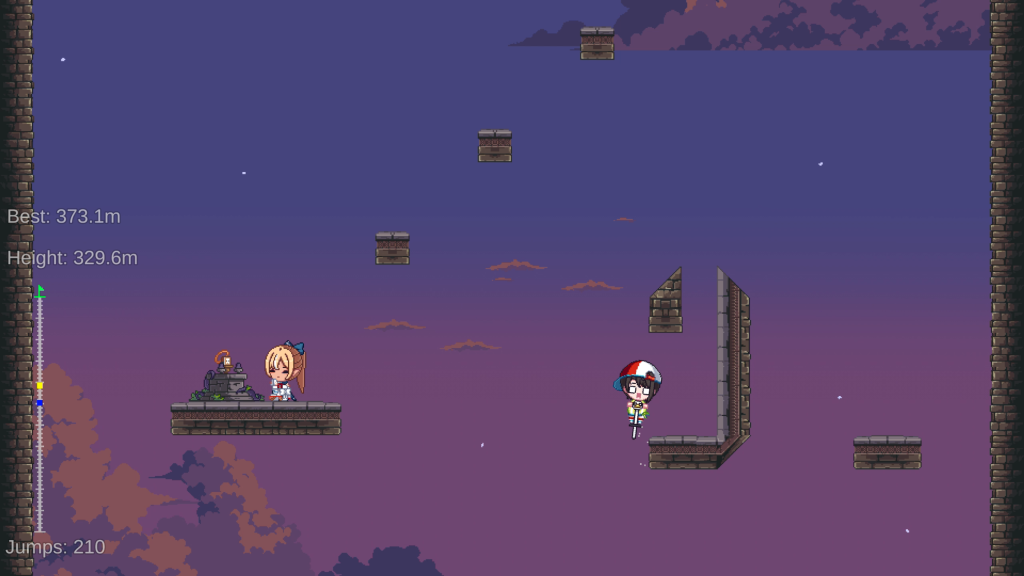 Official Suba Pogo screenshot showing a twilight stone-platform section