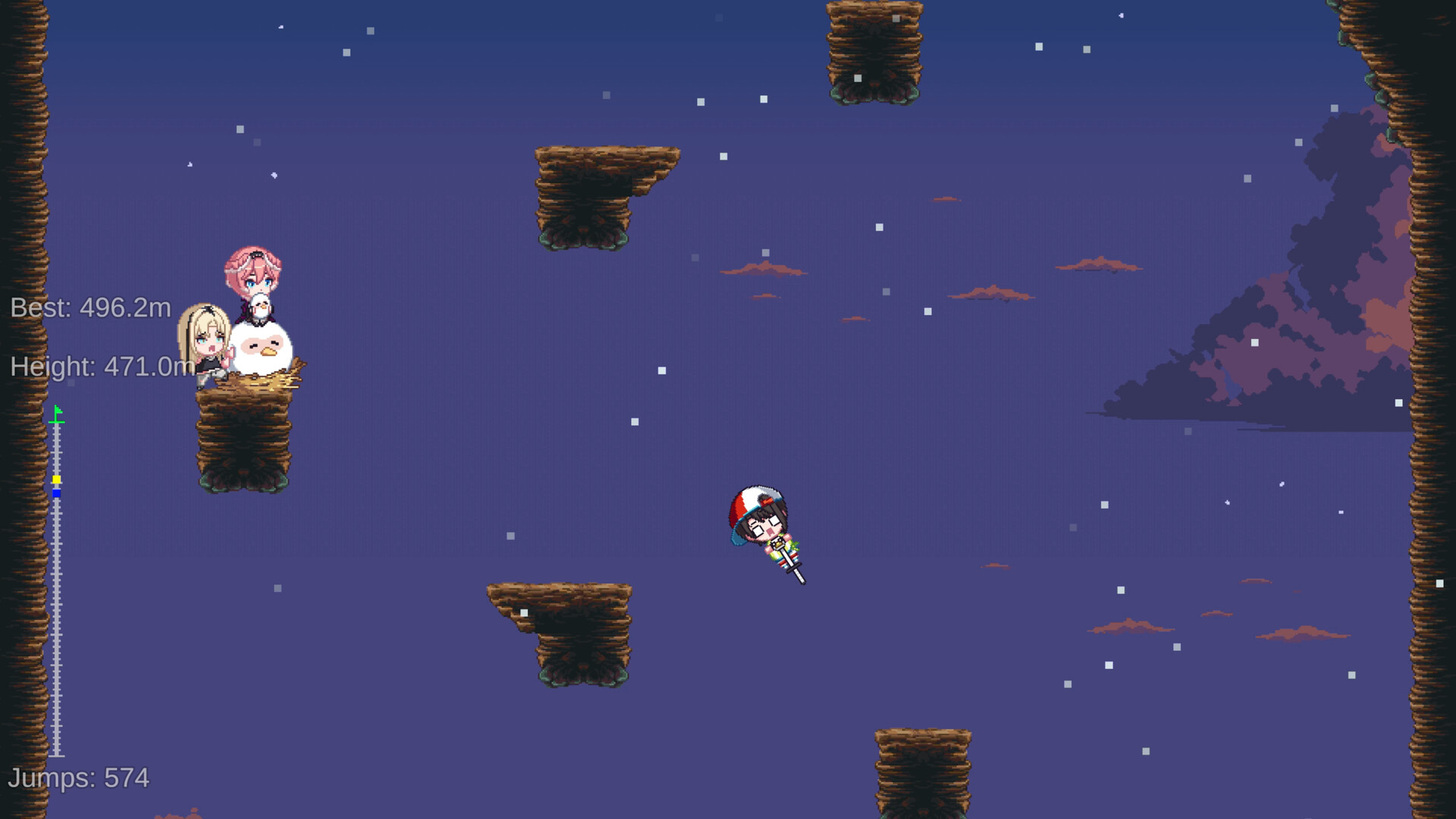 Official Steam screenshot showing a high-altitude night section